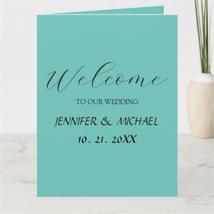 Tarjeta Boda de bienvenida elegante de caligrafía