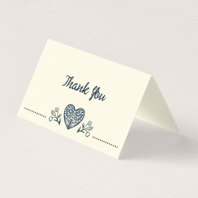 Tarjeta Boda de Blooms Eternos Gracias Cartas (Anverso)