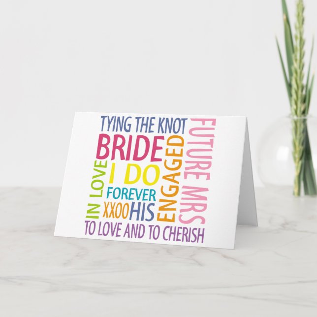 Tarjeta Boda de Bride Sentiments (Anverso)