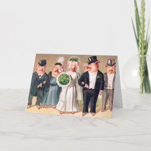 Tarjeta Boda de cerdo
