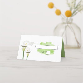 Tarjeta Boda de color blanco Calla Lilies