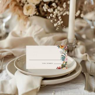 Tarjeta Boda de color de agua tropical floral