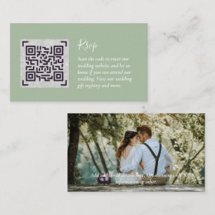 Tarjeta Boda de detalles de la foto del código QR 