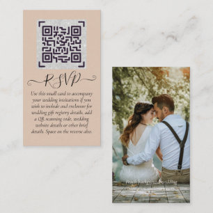 Tarjeta Boda de detalles de la foto del código QR