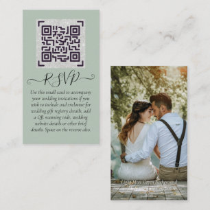 Tarjeta Boda de detalles de la foto del código QR