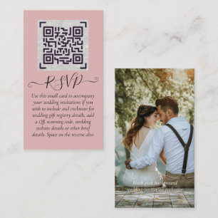 Tarjeta Boda de detalles de la foto del código QR 