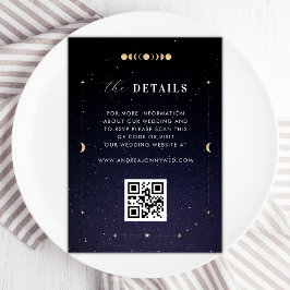 Tarjeta Boda de detalles de la luna del Universo C