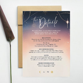Tarjeta Boda De Detalles De Sunset To Moonrise