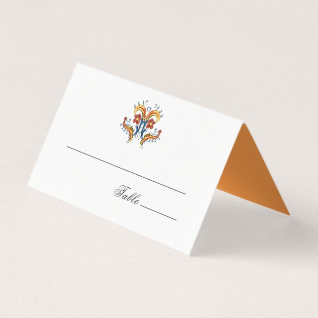 Tarjeta Boda de diseño italiano de época (Anverso)