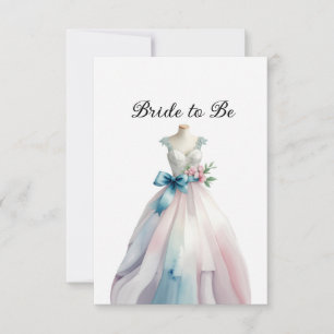 Tarjeta Boda de ducha de novia vestida novia para ser