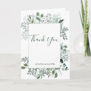 Tarjeta Boda de eucalipto verde plateado