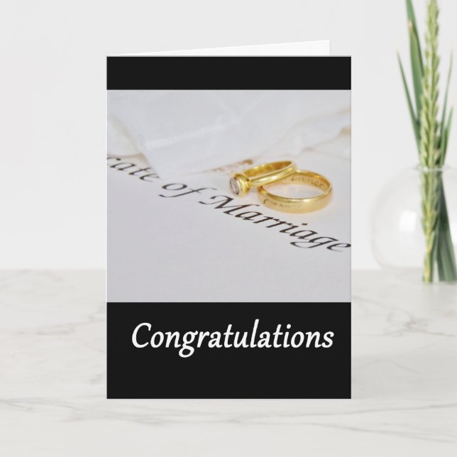 Tarjeta Boda de felicitaciones (Anverso)
