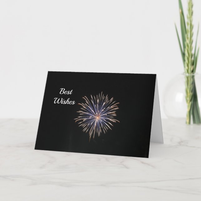 Tarjeta Boda de felicitaciones a Fireworks (Anverso)