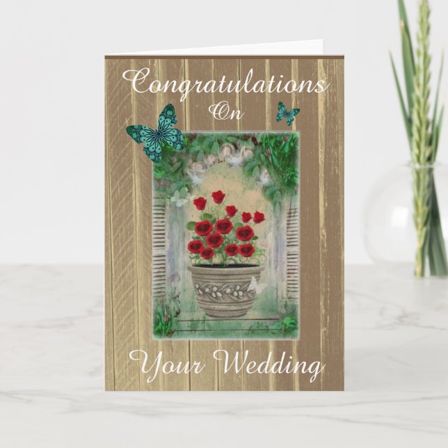 Tarjeta Boda de felicitaciones al país ruso francé (Anverso)