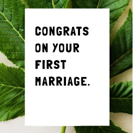 Tarjeta Boda de felicitaciones divertidas