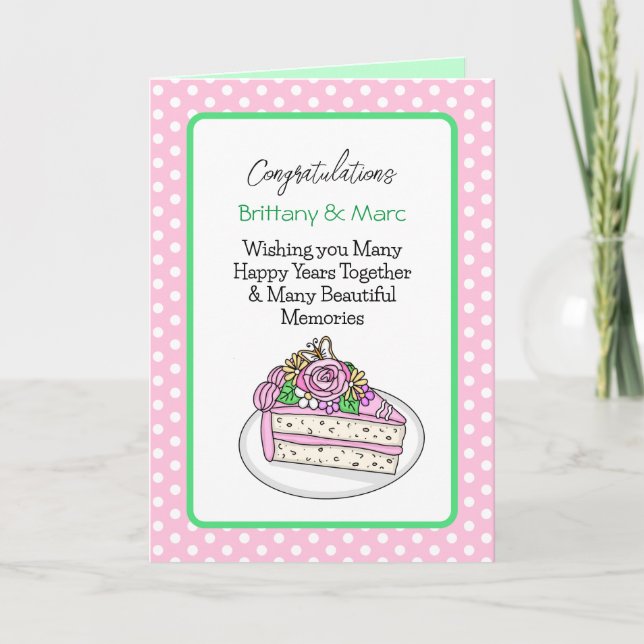 Tarjeta Boda de felicitaciones personalizadas (Anverso)