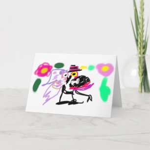 Tarjeta Boda de flamencos rosados