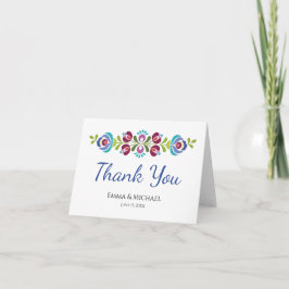 Tarjeta Boda de floral violeta de diseño húngaro