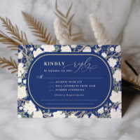 Boda de Flores Blancas Chinoiserie azul de la Mari