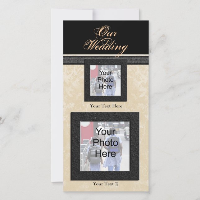 Tarjeta Boda de fotografía personalizado, tarjetas (Anverso)