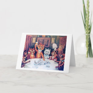 Tarjeta Boda de gatos, matrimonio, novia, Louis Wain