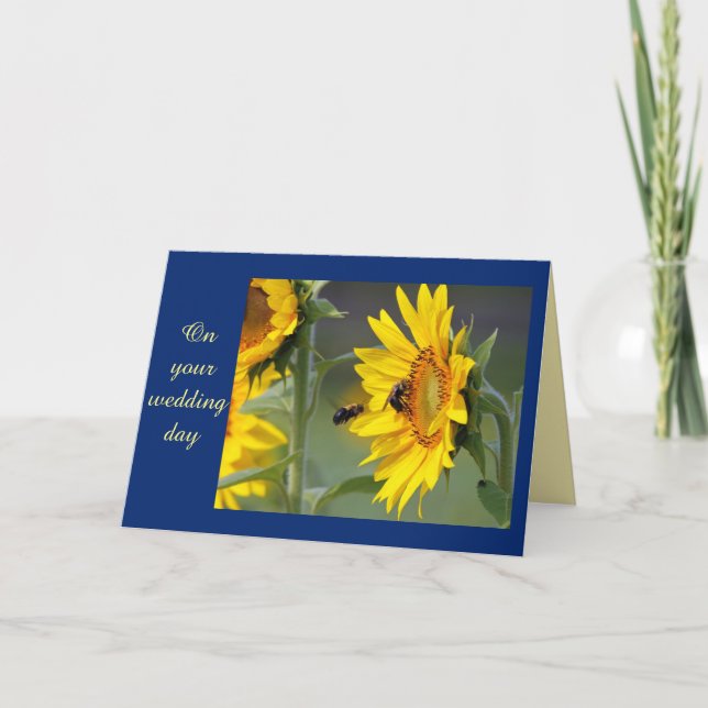 Tarjeta Boda de girasol (Anverso)