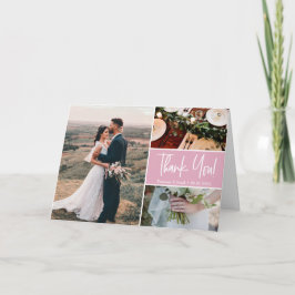 Tarjeta Boda de guiones de Rubor Pink Modern