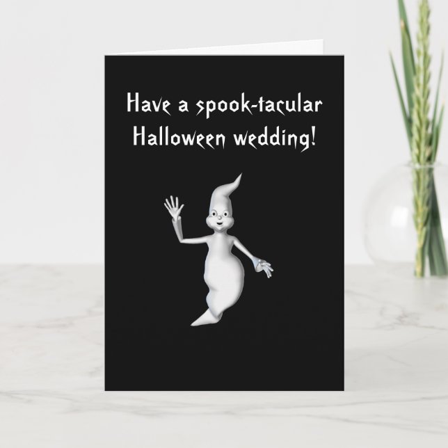 Tarjeta "Boda de Halloween del Espectro-tacular!" - (Anverso)
