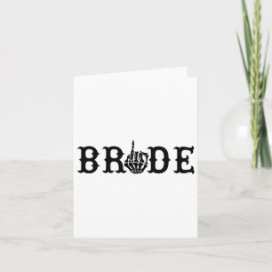 Tarjeta Boda de Halloween Novia Groom Skeleton hasta la mu