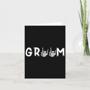 Tarjeta Boda de Halloween Novia Groom Skeleton hasta la mu