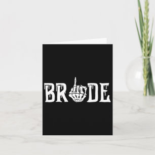 Tarjeta Boda de Halloween Novia Groom Skeleton hasta la mu