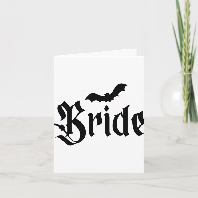 Tarjeta Boda de Halloween Spooky Bride Groom Couple Matchi (Anverso)