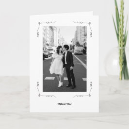Tarjeta Boda de Ilustraciones Doodle en blanco y negro