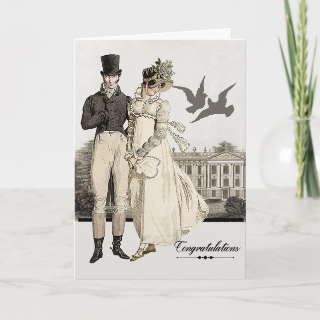 Tarjeta Boda de Jane Austen (Anverso)