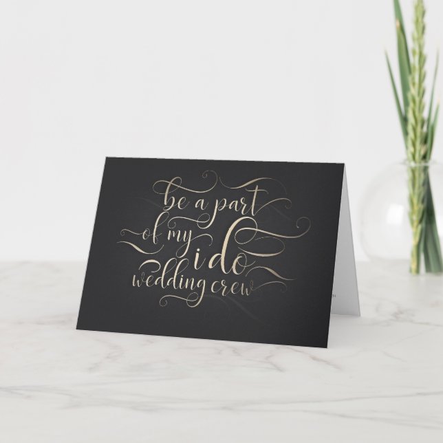 Tarjeta Boda de la tripulación de la dama de honor - Propu (Anverso)
