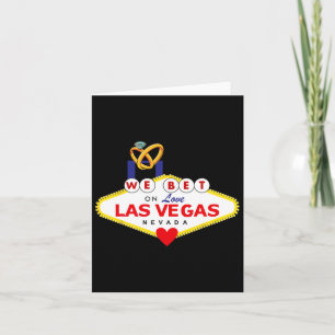 Tarjeta Boda de Las Vegas Bride Groom Corchete de ducha a