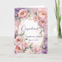 Boda de marco ovalado rosado de Peony