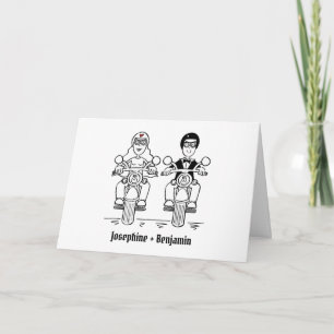 Tarjeta Boda de motocicleta para motociclistas