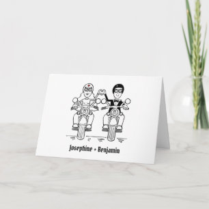 Tarjeta Boda de motocicleta para motociclistas
