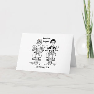 Tarjeta Boda de motocicleta para motociclistas