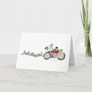 Tarjeta Boda de Motocicleta Personalizada Novia y Novio