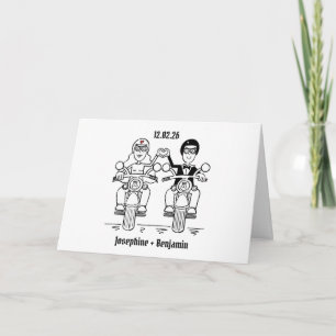 Tarjeta Boda de Motocicletas para Moteros