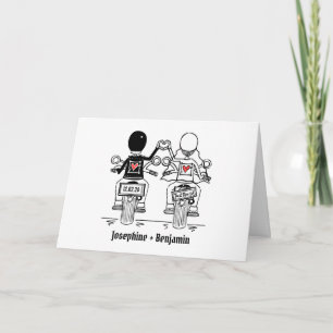 Tarjeta Boda de Motocicletas para Moteros