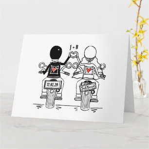 Tarjeta Boda de Motocicletas para Moteros