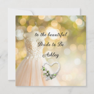 Tarjeta Boda de nombre personalizado vestir a novia para s