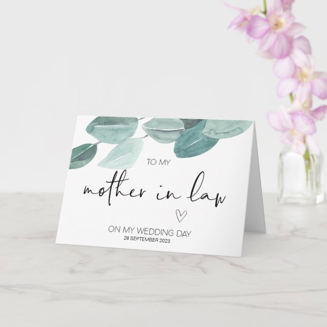 Tarjeta Boda de nueva madre en derecho gracias de novia (Orquídea)