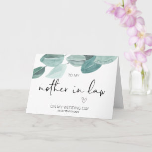 Tarjeta Boda de nueva madre en derecho gracias de novia