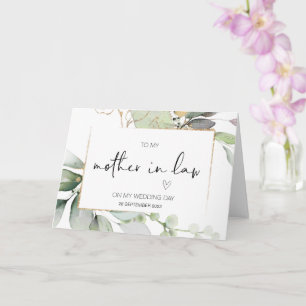 Tarjeta Boda de nueva madre en derecho gracias desde auto 