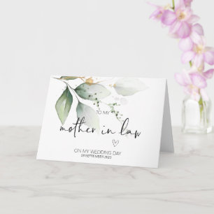 Tarjeta Boda de nueva madre en derecho gracias desde auto