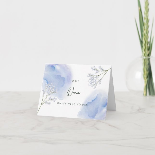 Tarjeta Boda de Oma en el día (Anverso)